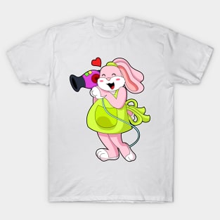 Rabbit as Hairdresser with Hairdryer T-Shirt